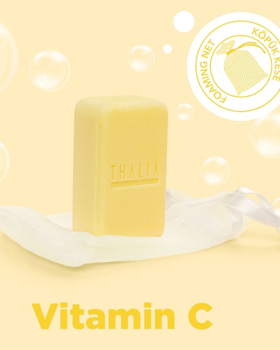 Canlandırmaya Yardımcı Vitamin C & Collagen lifli Sabun 140gr - Thumbnail