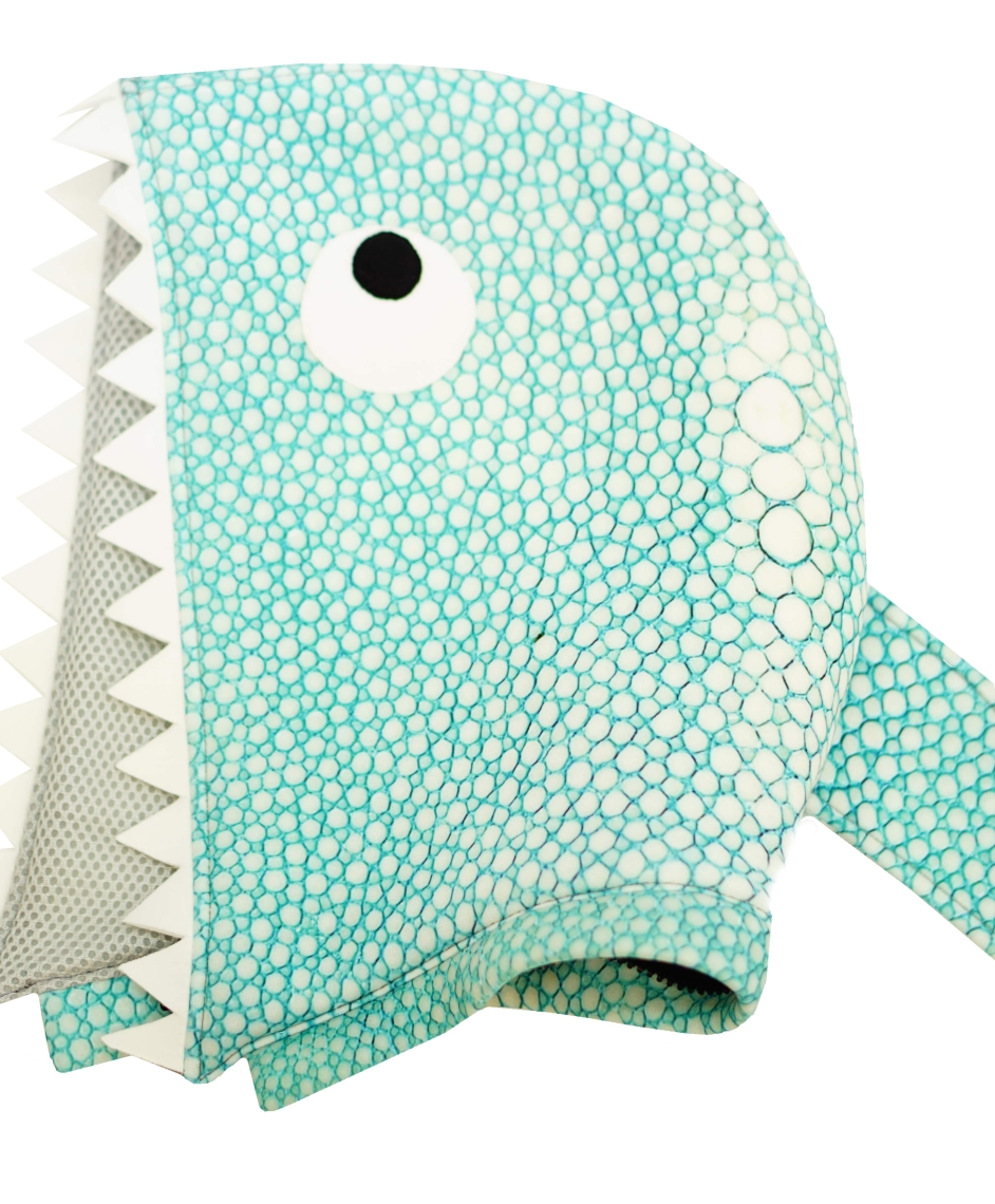 Morikukko Köpekbalığı Çocuk Kapüşonlu Sırt Çantası - Thumbnail