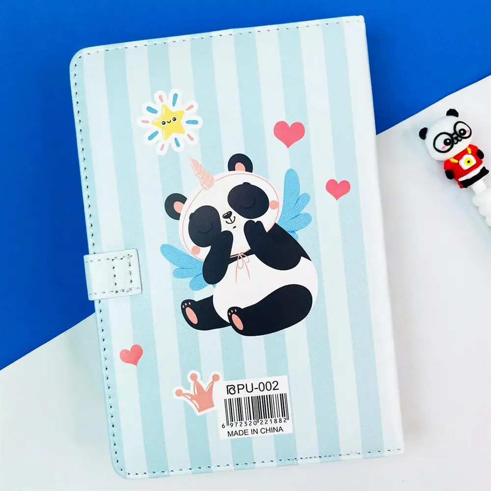 Kanatlı Panda Tasarımlı Kabartma Kapaklı Defter - Thumbnail